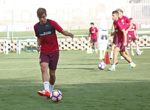 Temporada 16/17. 26/08/2016. Entrenamiento en la Ciudad Deportiva Wanda. Antoine Griezmann. (Alberto)